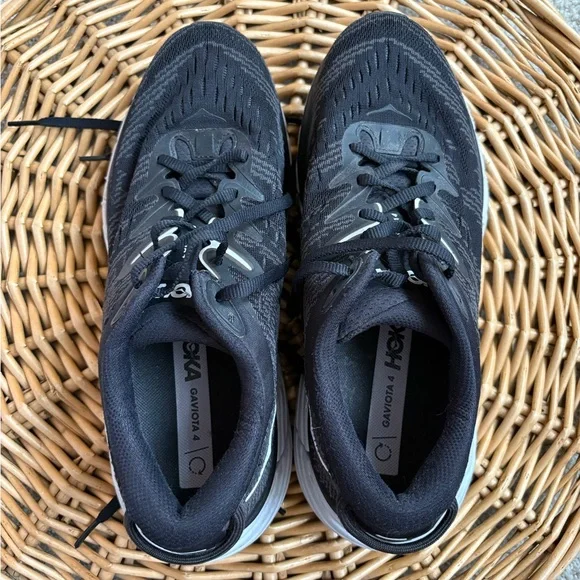 Hoka Men's Black White Gaviota 4 Stability Everyday Running Sneakers Size 8.5 - Picture 7 of 10